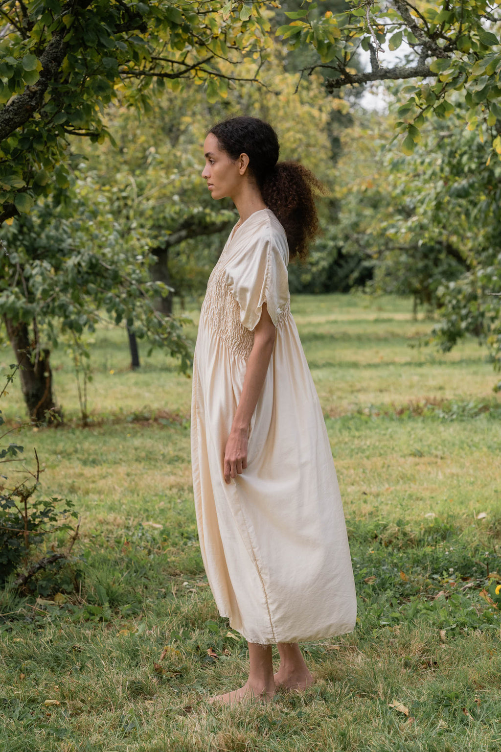 sale asymmetric moonbeam dress silk cotton satin