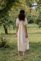 sale asymmetric moonbeam dress silk cotton satin