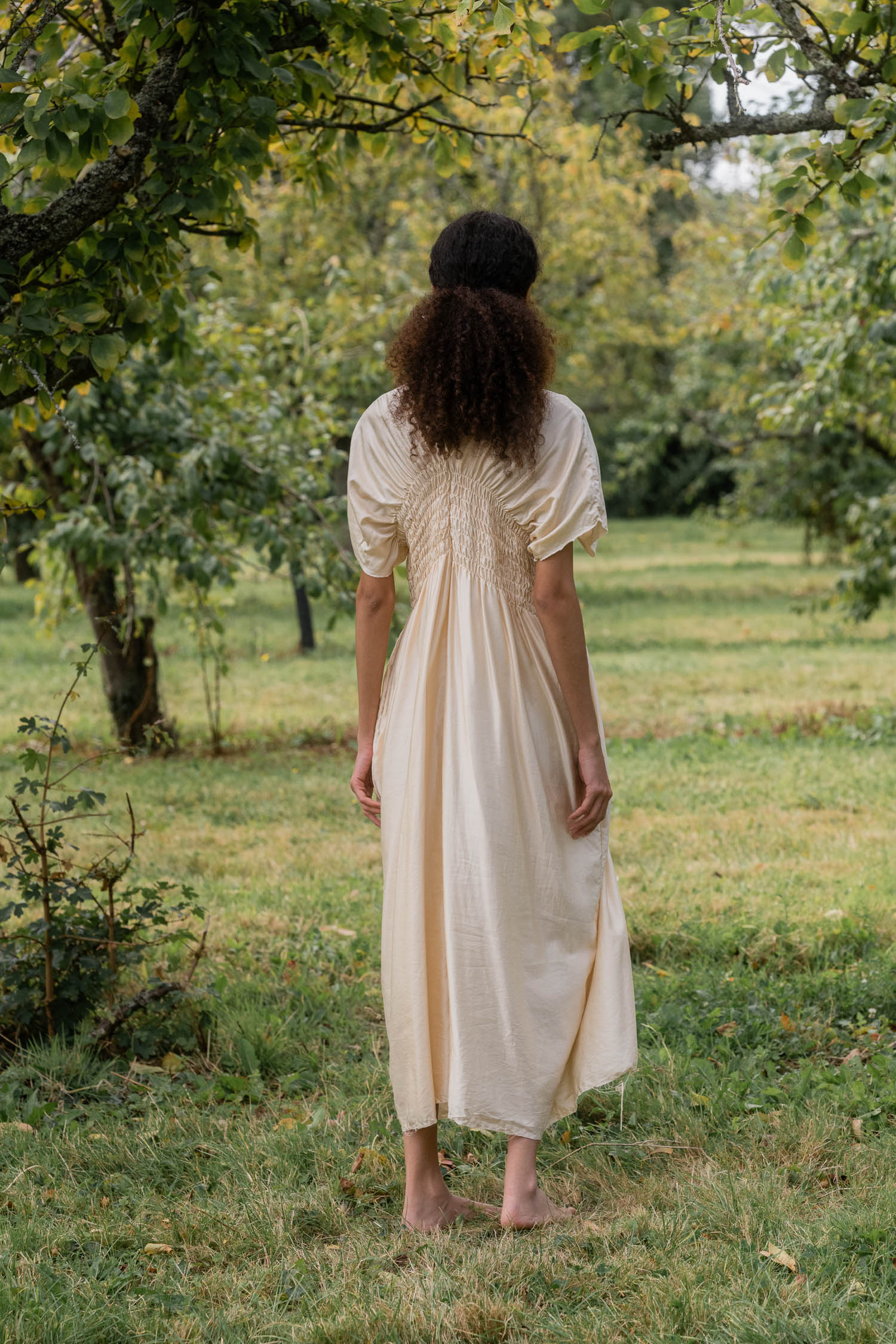 sale asymmetric moonbeam dress silk cotton satin