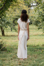 sale bias cut silk cotton satin dress