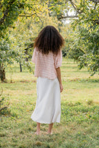 sale bias cut skirt short silk cotton satin