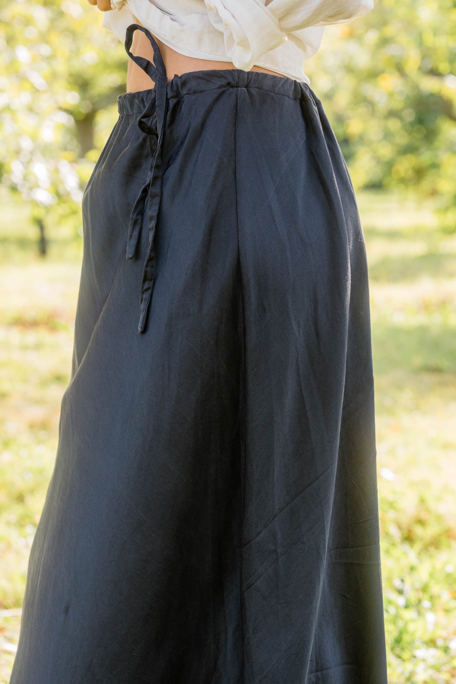 sale bias cut long skirt silk cotton satin