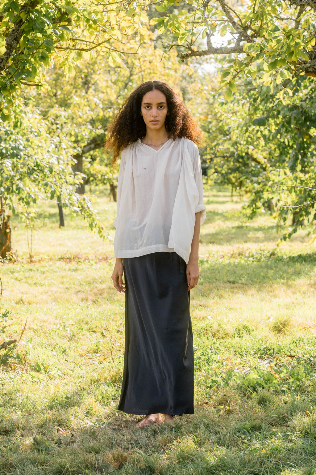 sale bias cut long skirt silk cotton satin
