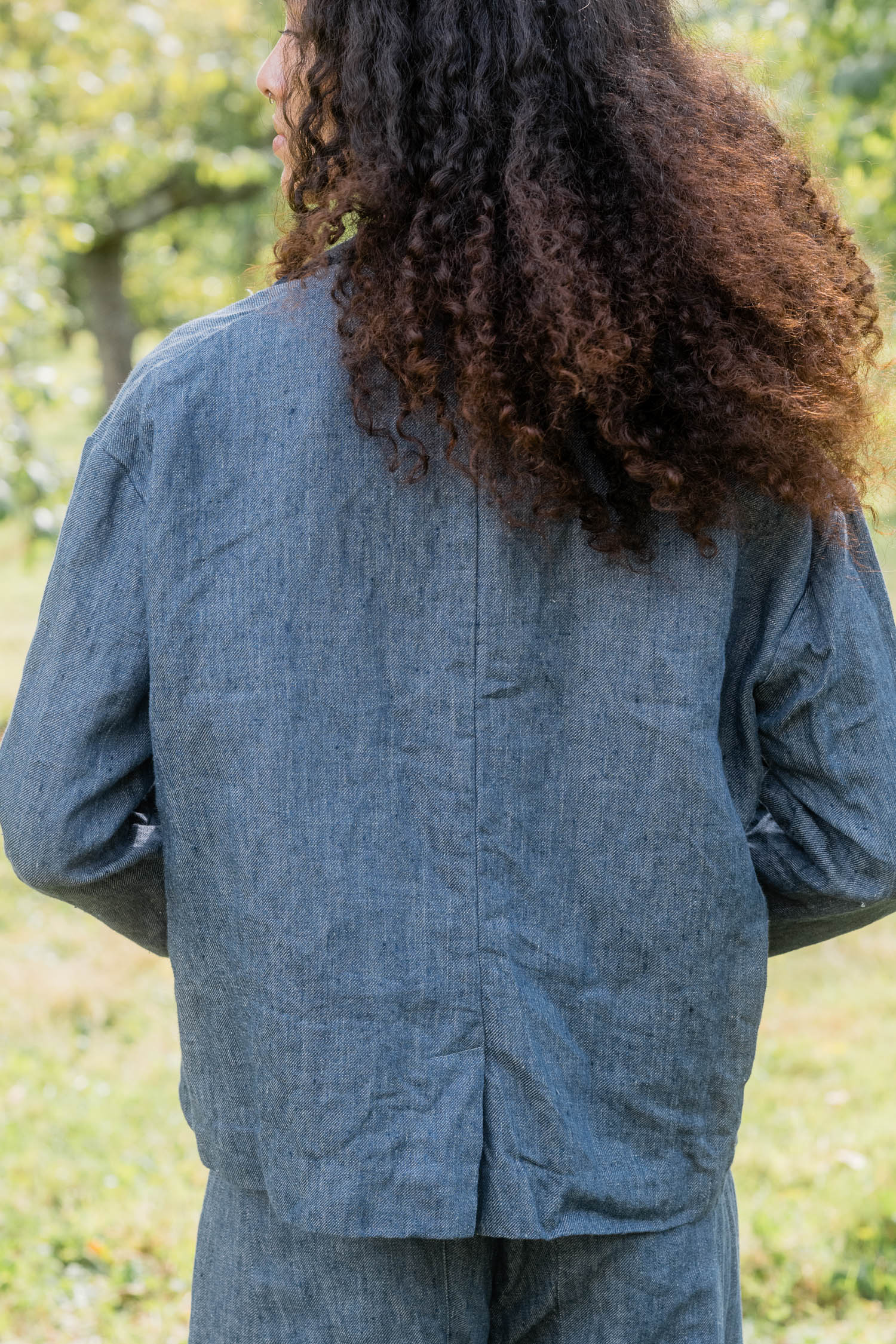 big stan jacket linen denim