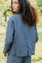 big stan jacket linen denim