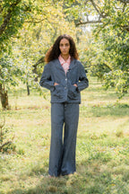 big stan jacket linen denim