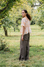 sale brilliant blouse printed big flower cotton voile