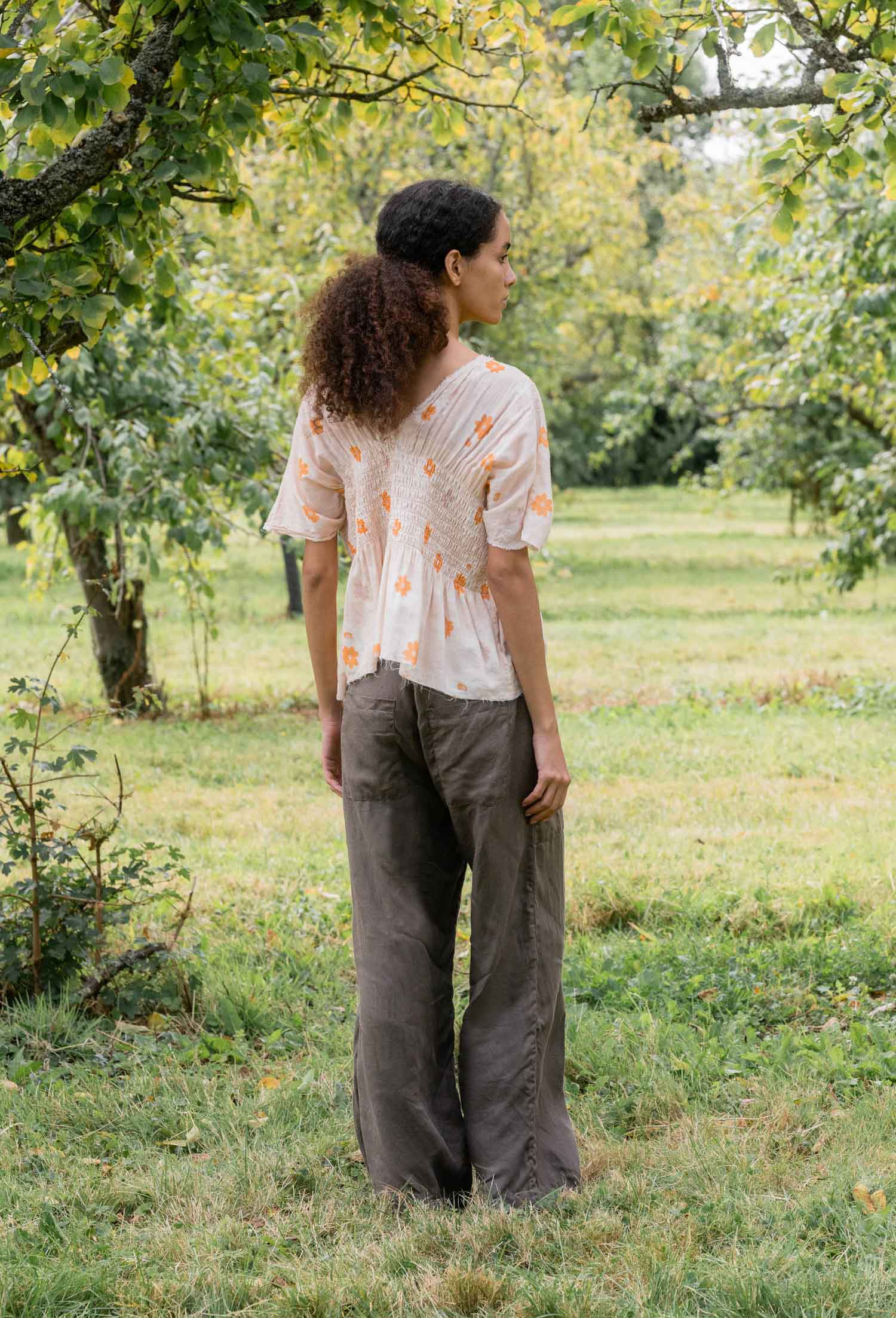 sale brilliant blouse printed big flower cotton voile