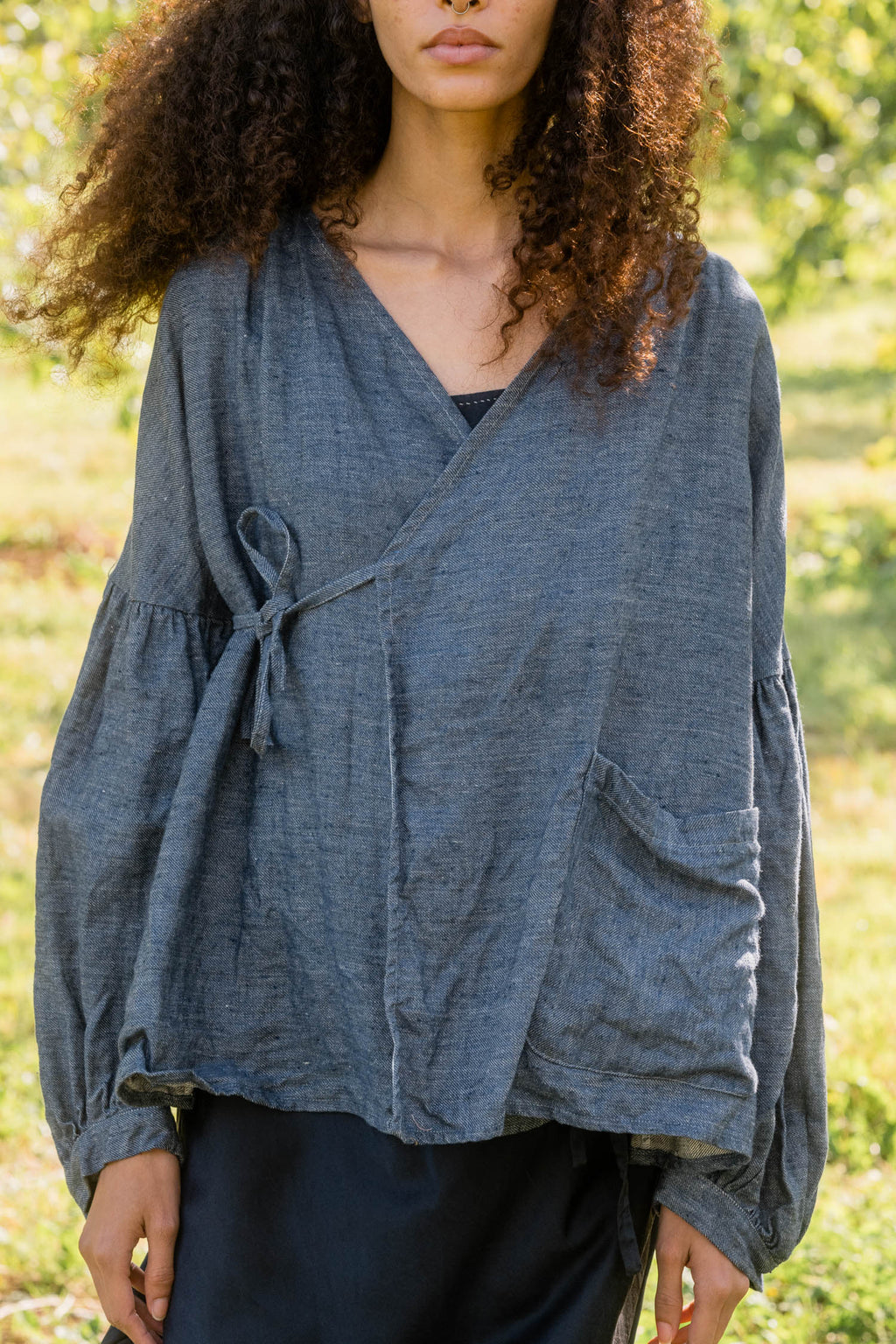 sale cloudy day jacket linen denim