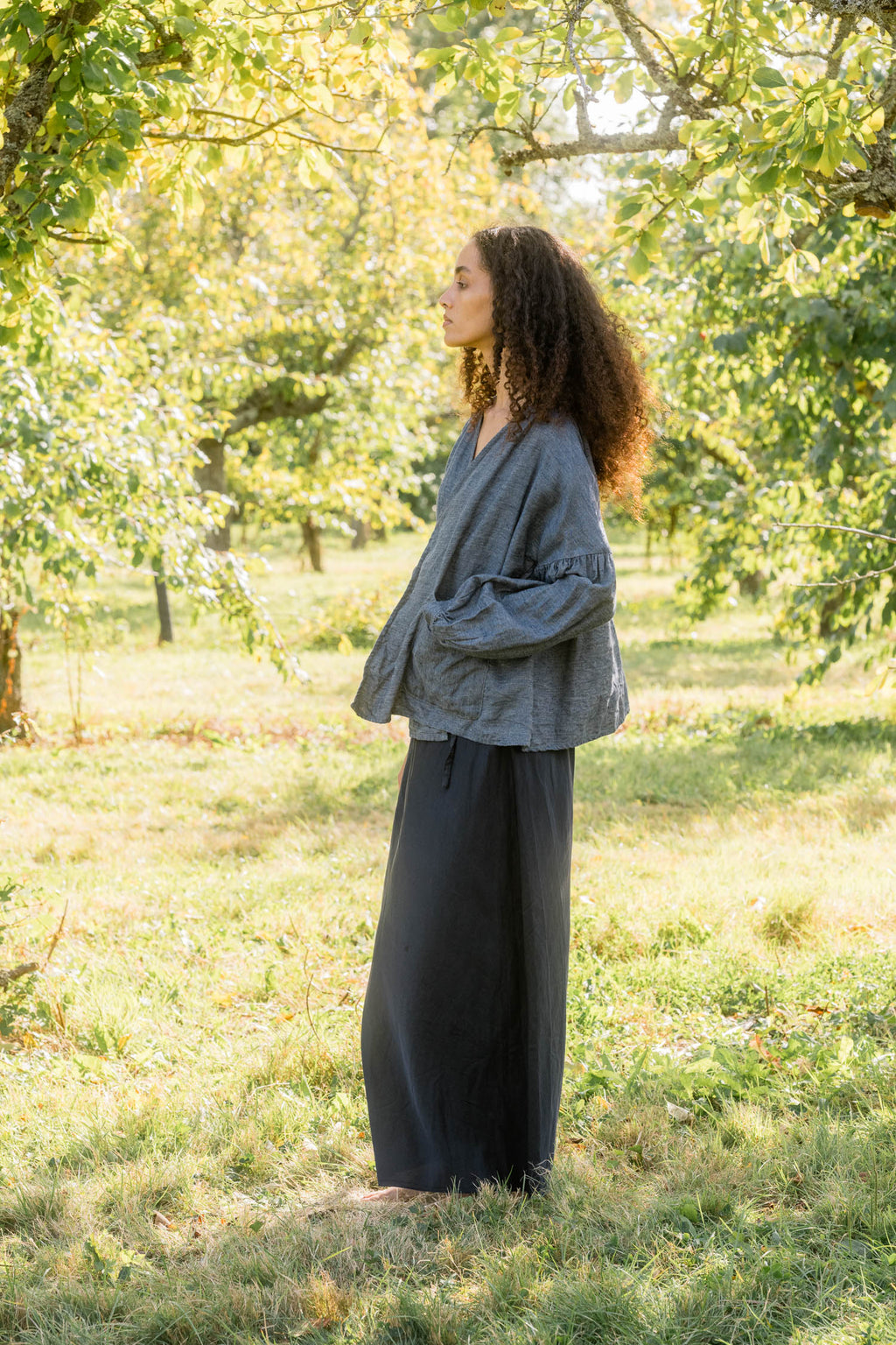sale cloudy day jacket linen denim