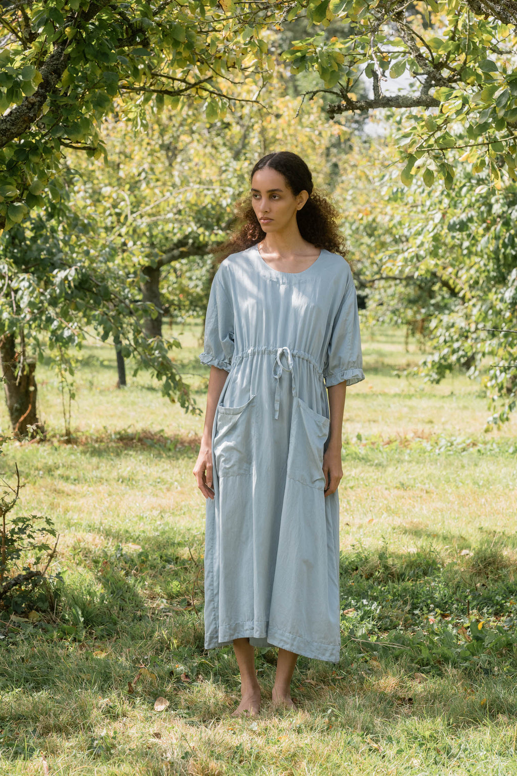 sale comfy pocket dress silk cotton satin