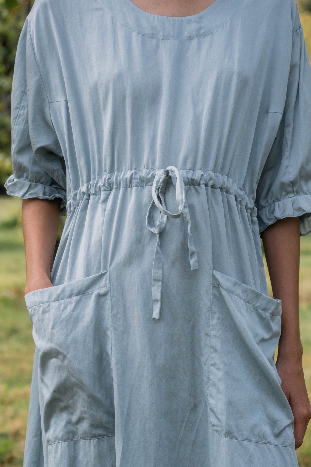 sale comfy pocket dress silk cotton satin