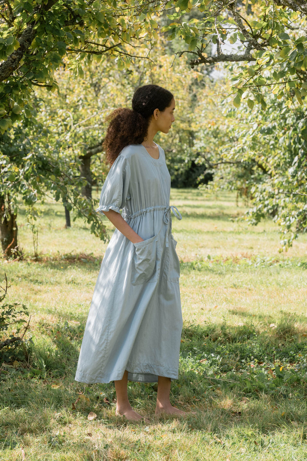 sale comfy pocket dress silk cotton satin