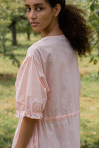 comfy yoke dress cotton tiny check