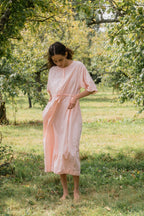 comfy yoke dress cotton tiny check
