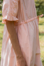 comfy yoke dress cotton tiny check