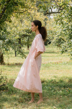 comfy yoke dress cotton tiny check