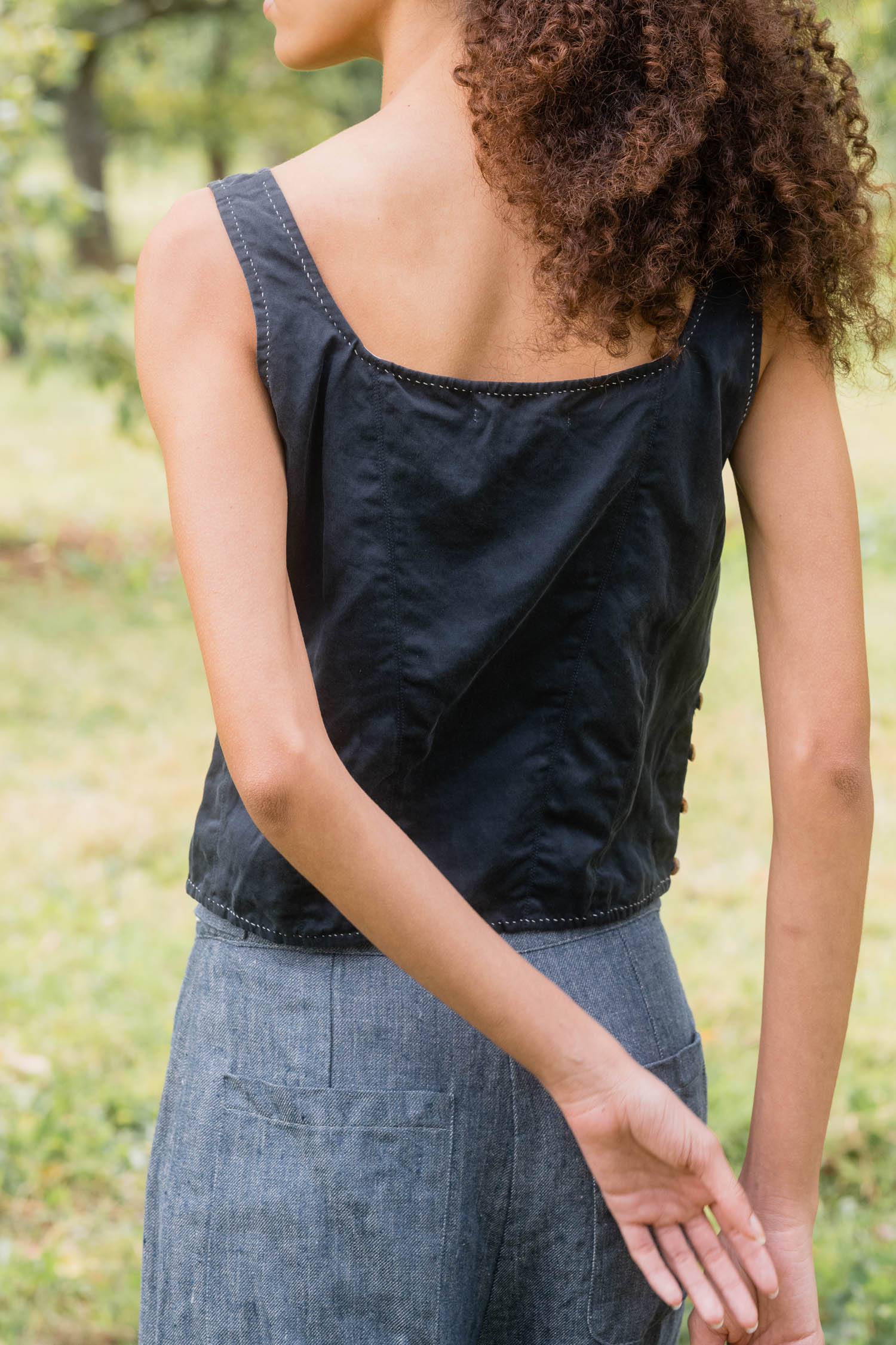 corset top silk cotton satin