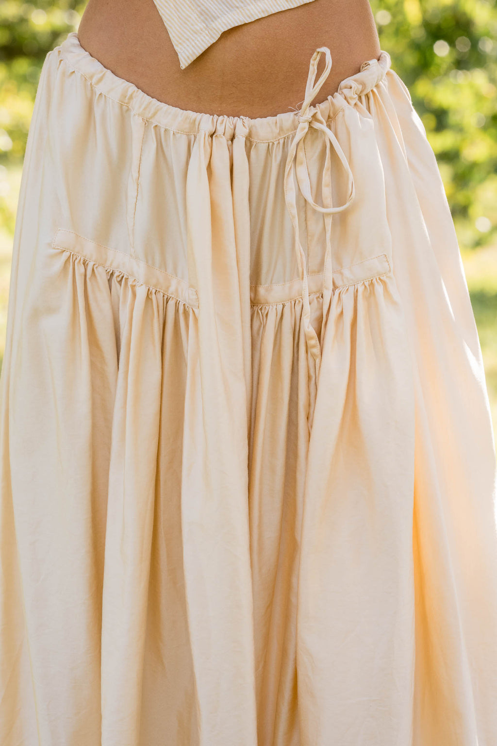 new frida skirt silk cotton satin