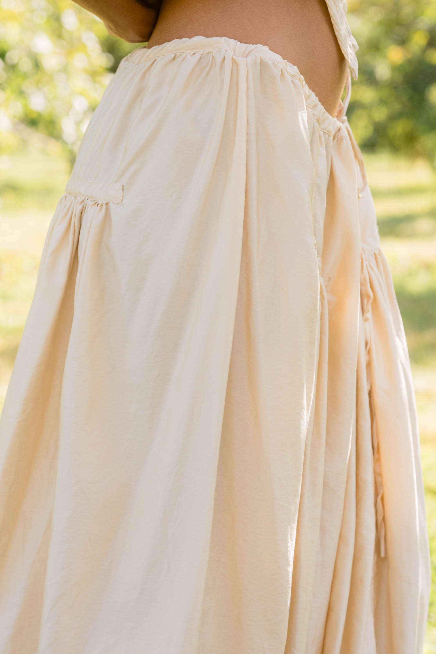 new frida skirt silk cotton satin