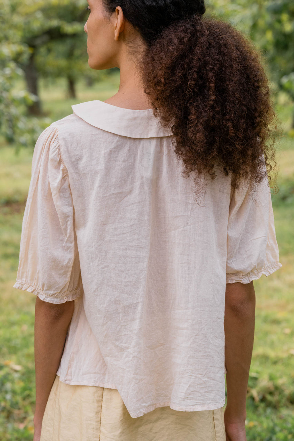 sale frill yoke blouse cotton voile