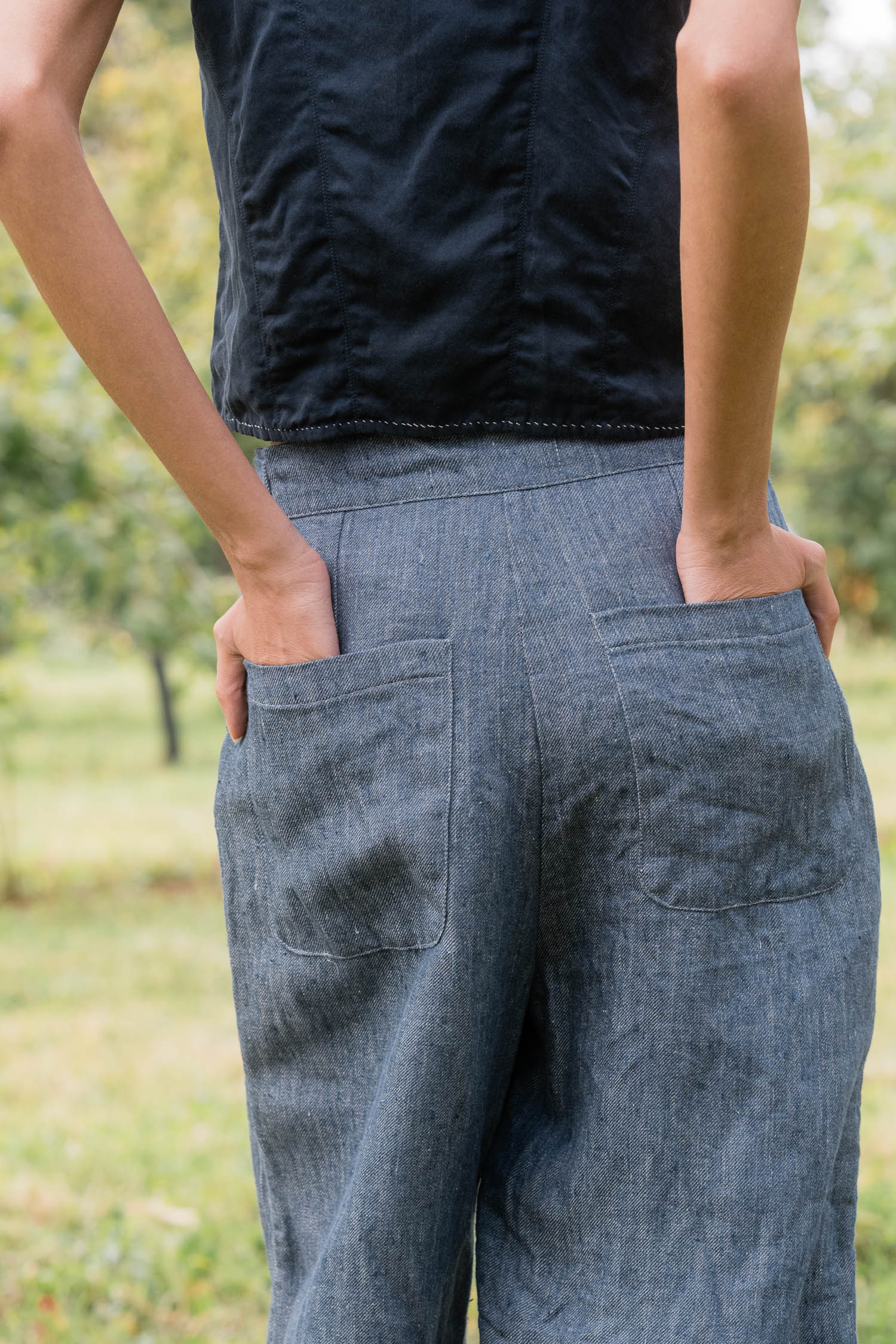 sale hem pants linen denim