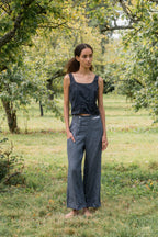 sale hem pants linen denim
