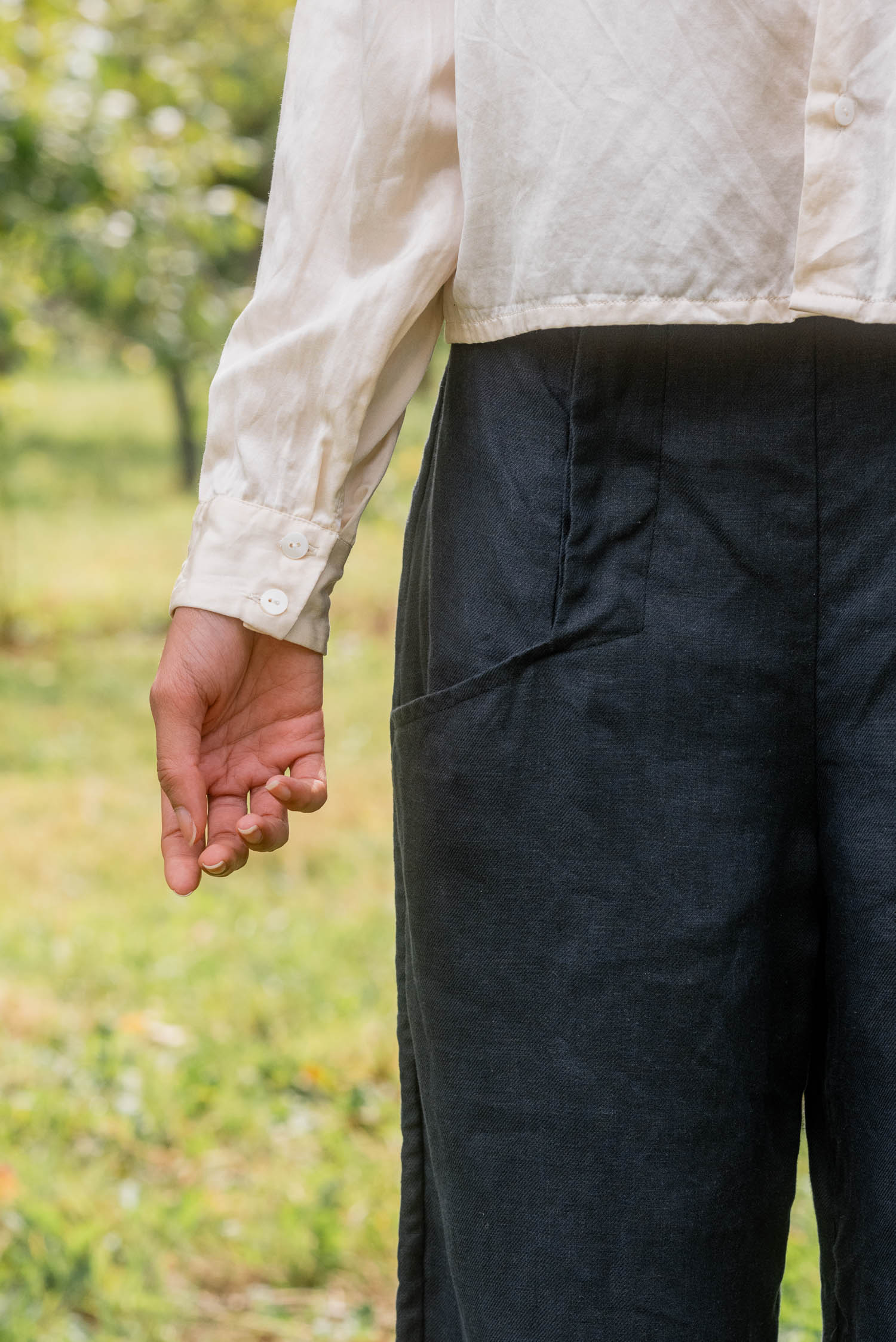 sale hem pants linen twill