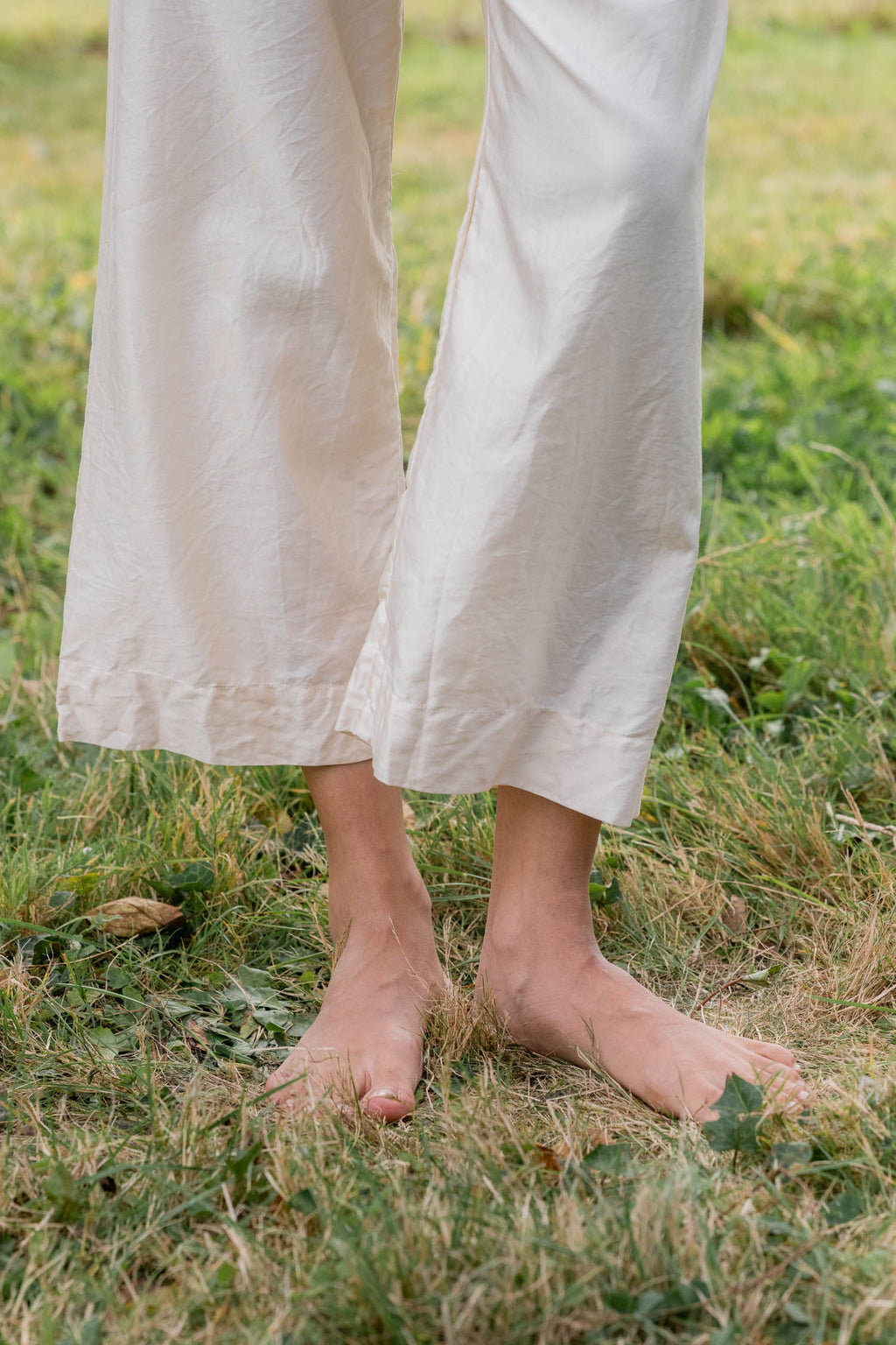 japan pants silk cotton satin