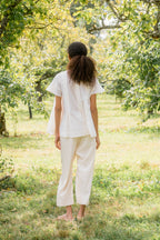 japan pants silk cotton satin