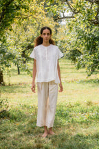 japan pants silk cotton satin