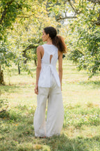 sale tailored line pants linen twill