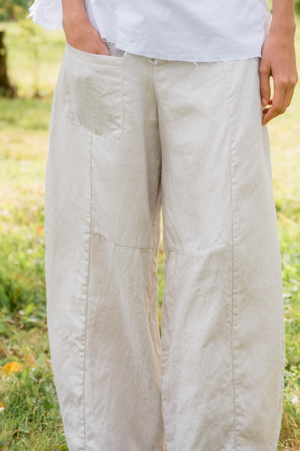 sale tailored line pants linen twill
