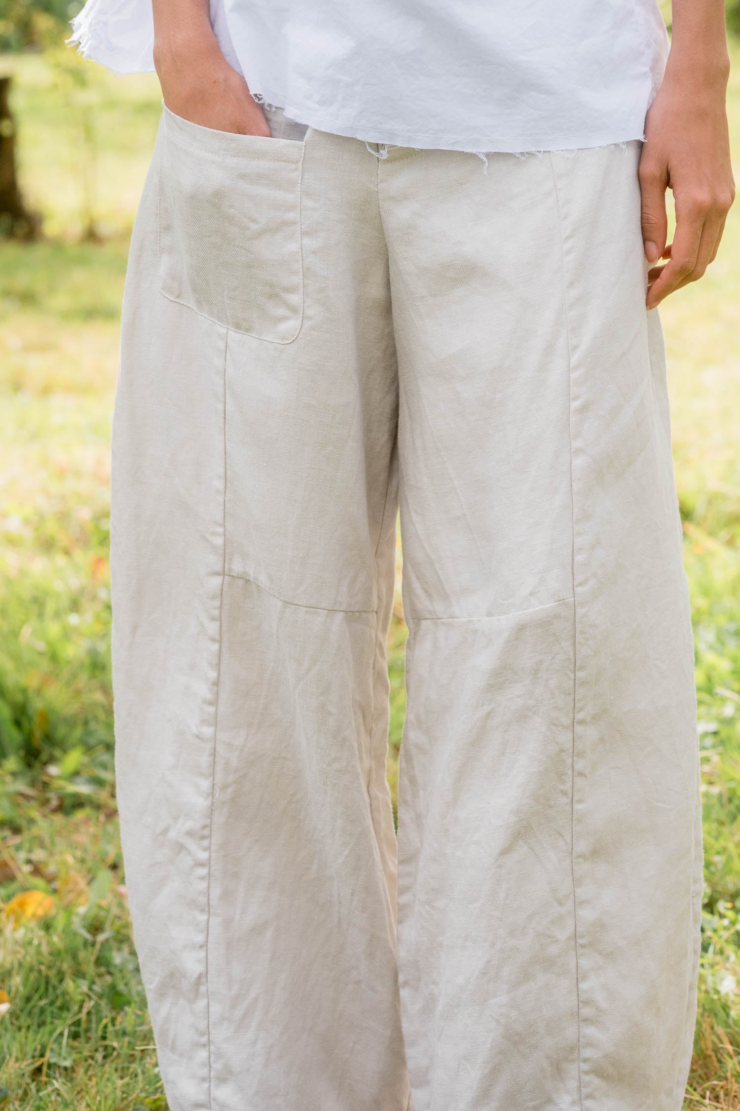 sale tailored line pants linen twill