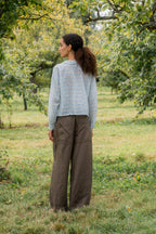 sale tailored line pants linen twill