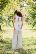 sale tailored line pants linen twill