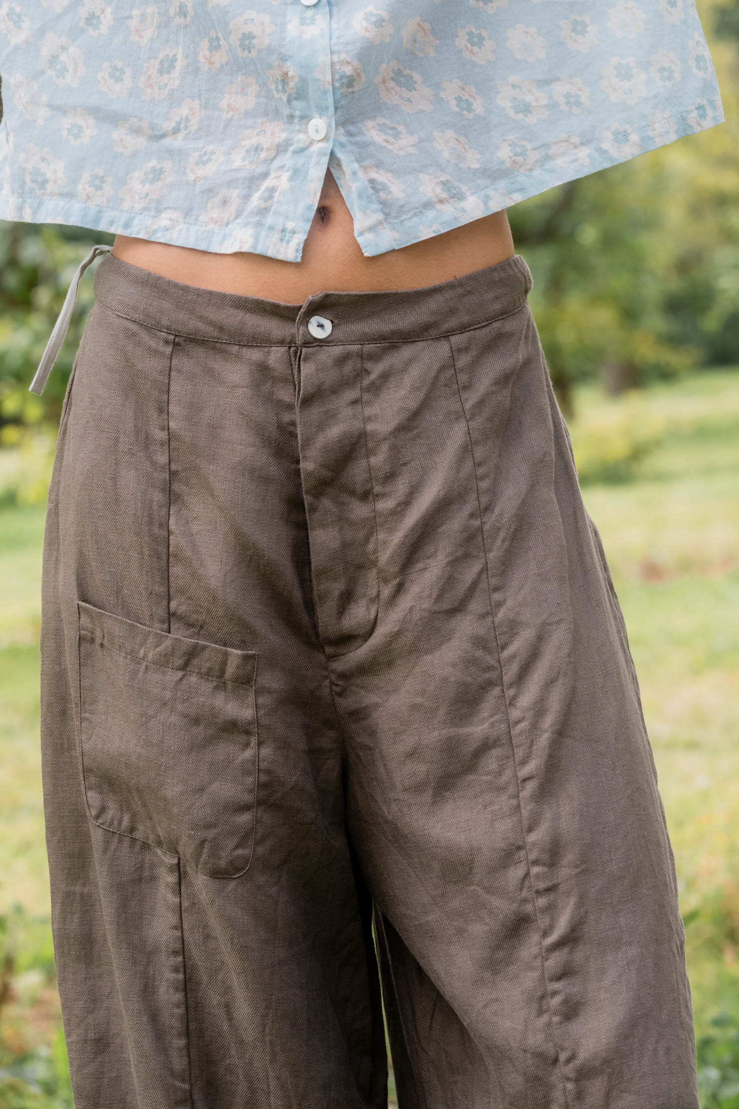 sale tailored line pants linen twill