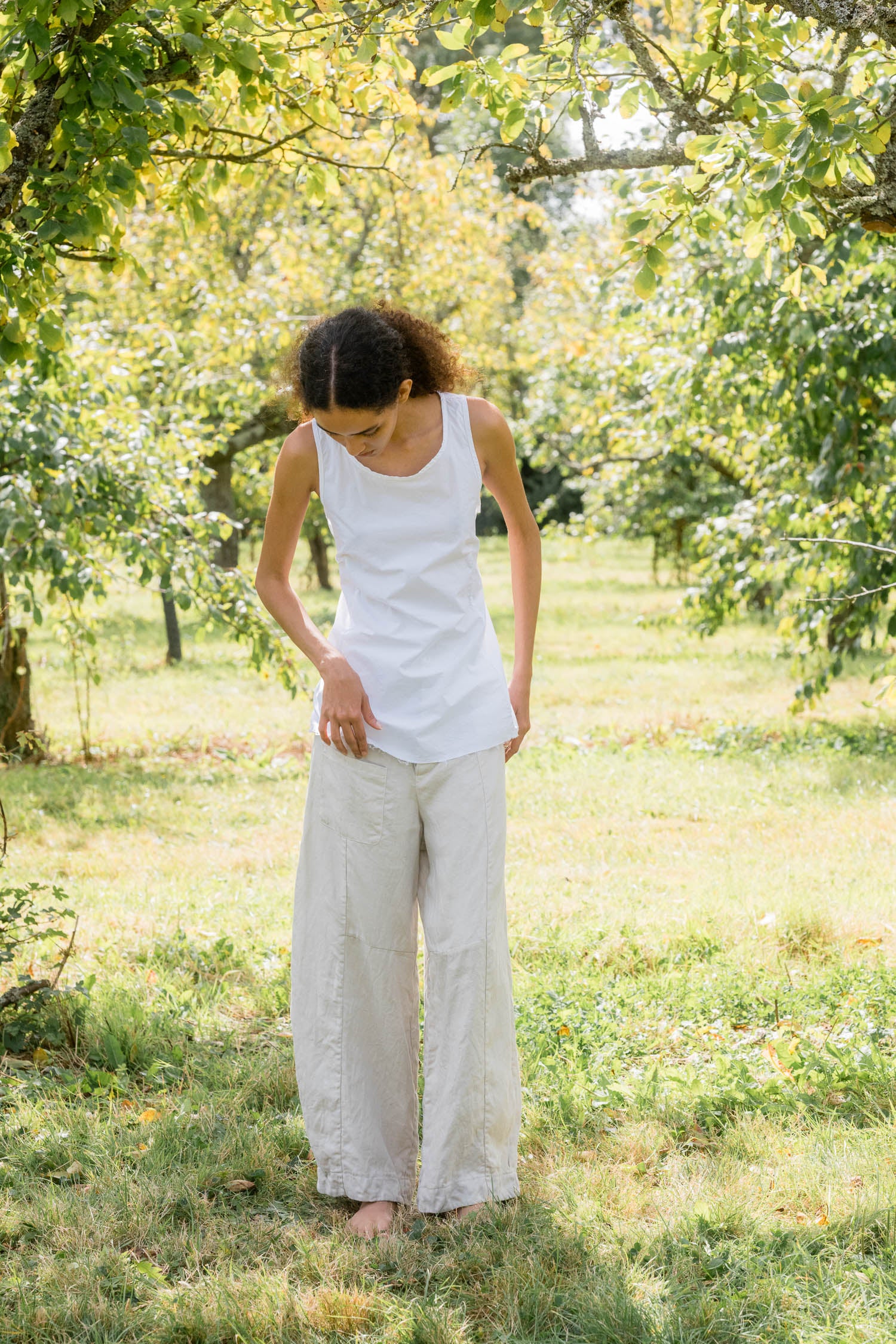 sale tailored line pants linen twill