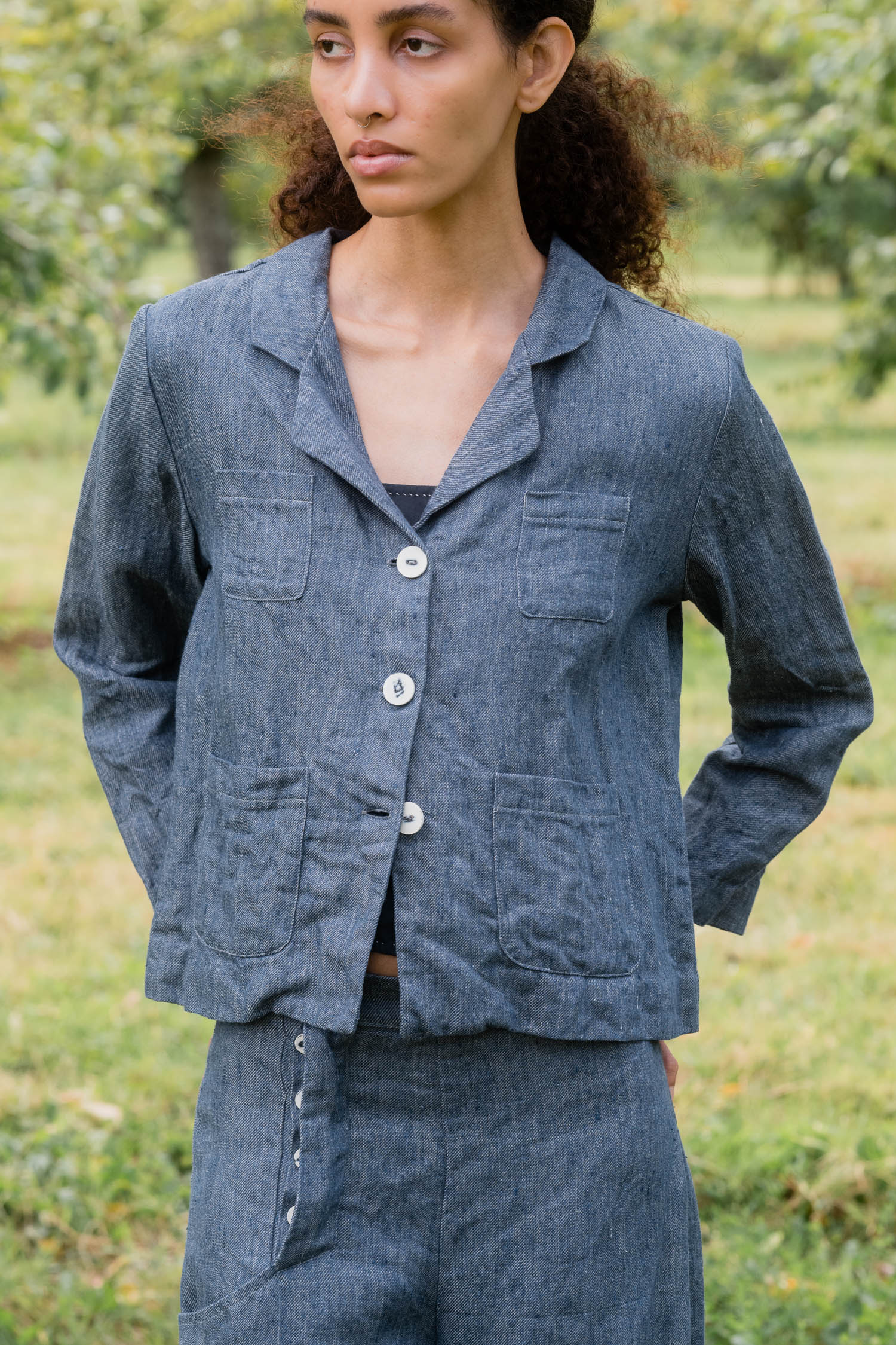 sale stanley jacket linen denim