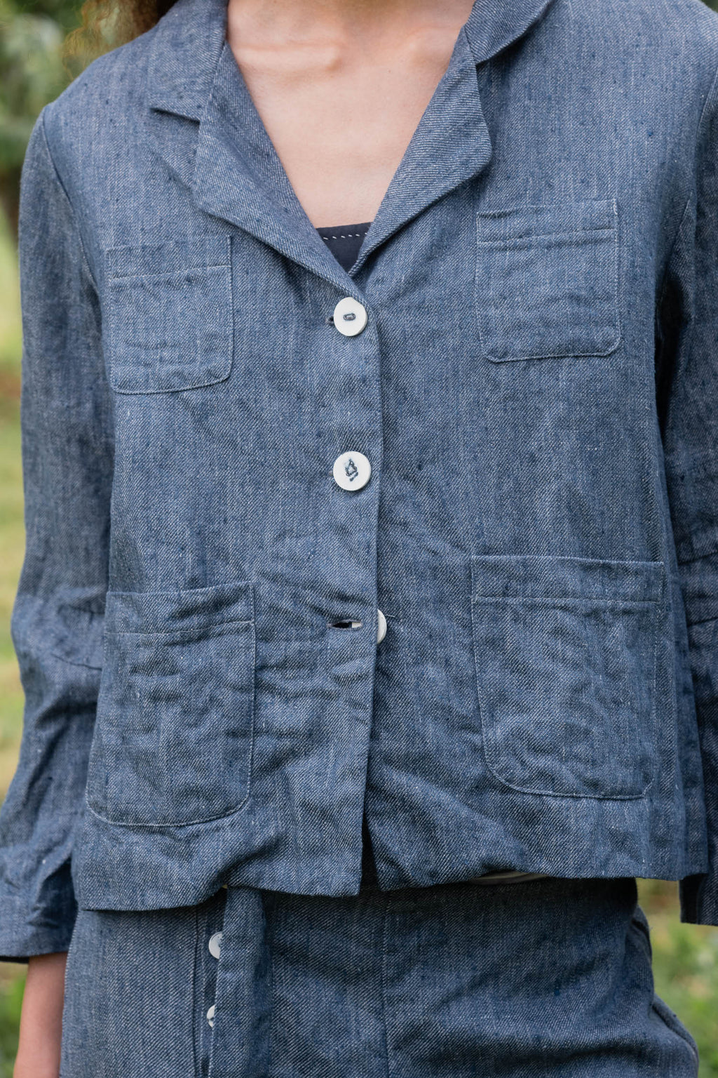 sale stanley jacket linen denim
