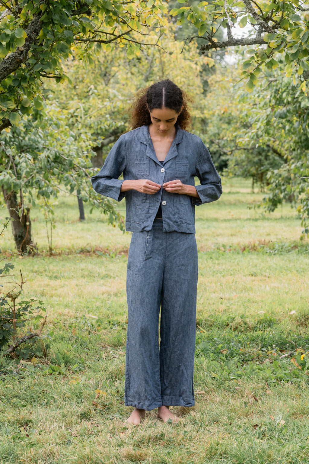 sale stanley jacket linen denim