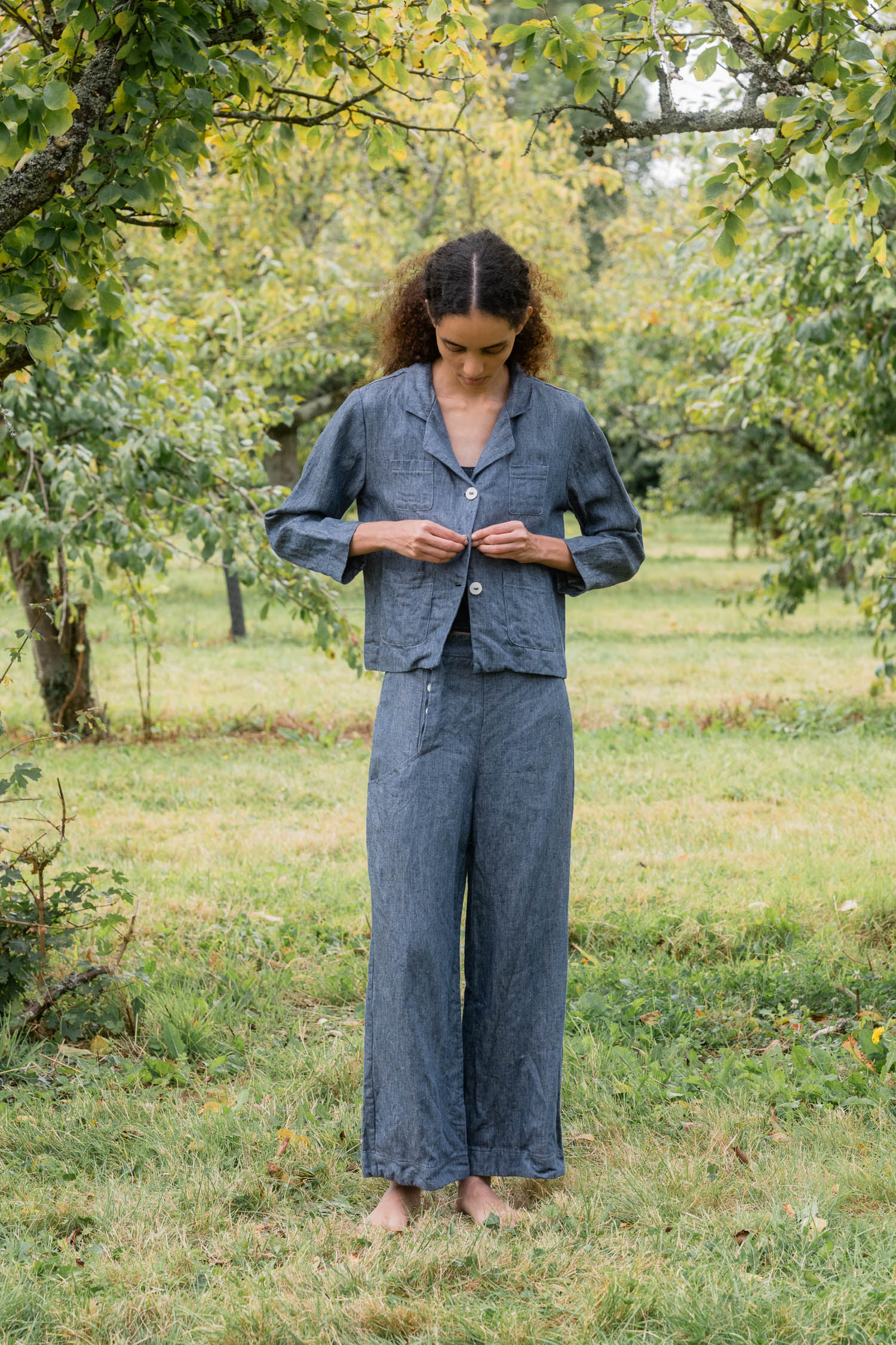 sale stanley jacket linen denim