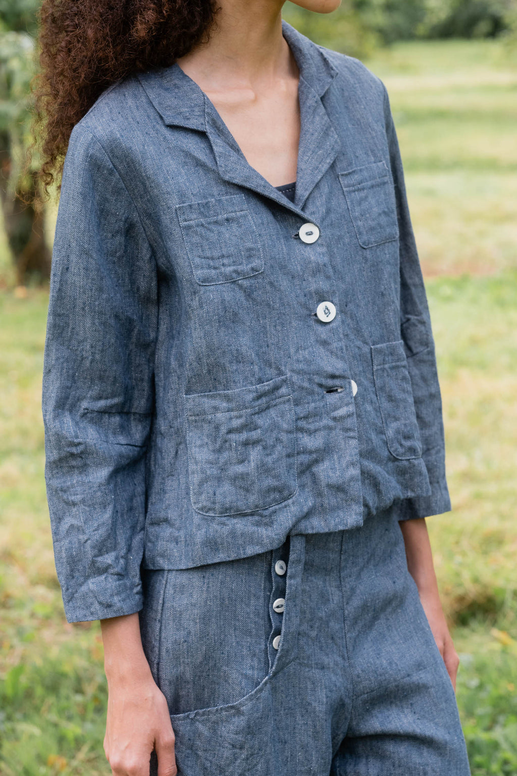 sale stanley jacket linen denim