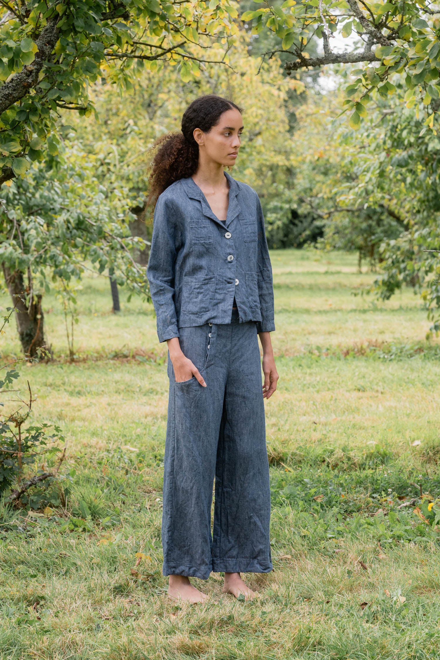 sale stanley jacket linen denim