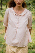 sale sweet blouse silk cotton satin