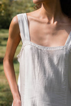 wide strap dress silk cotton satin