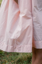 gathered dress cotton tiny check