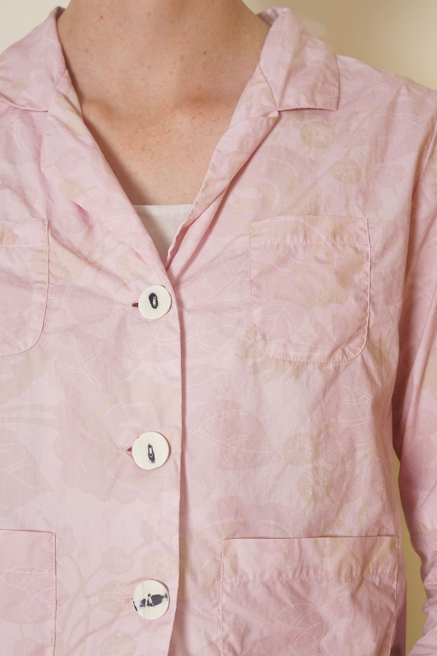 stanley jacket rose print cotton poplin