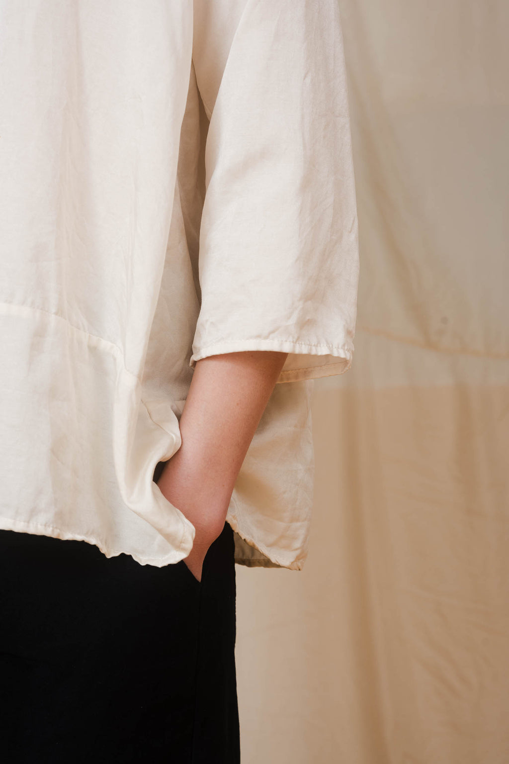 sale sunny shirt long silk cotton satin