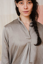 sale sunny shirt long silk cotton satin